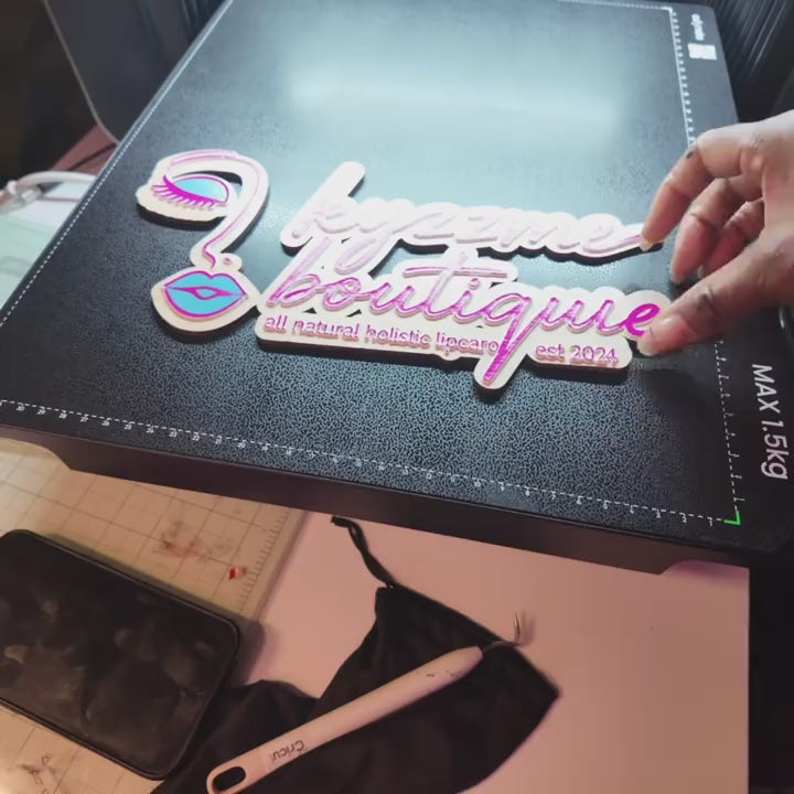 UV-printed custom business sign