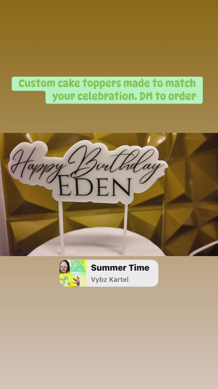Custom Acrylic Cake Topper