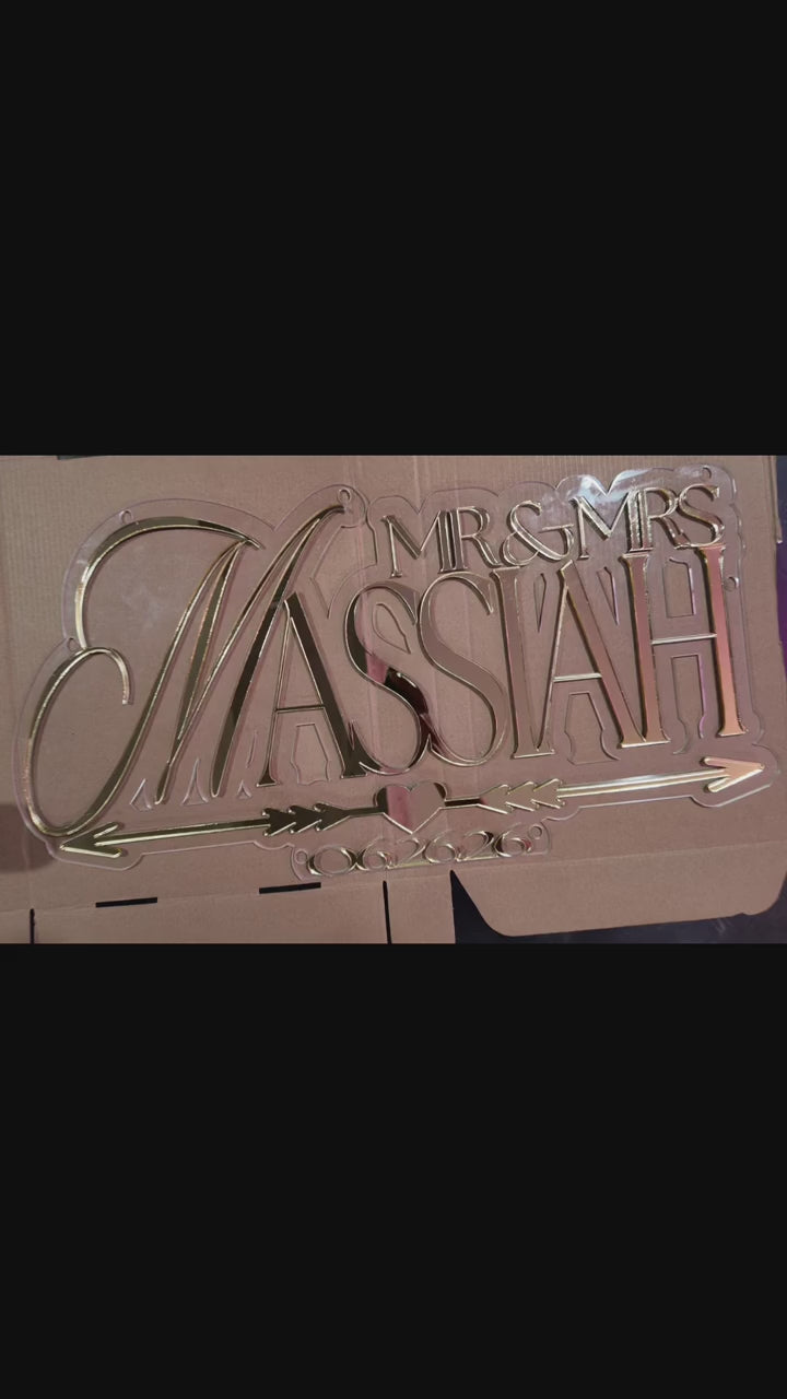Acrylic Backdrop Name Signs