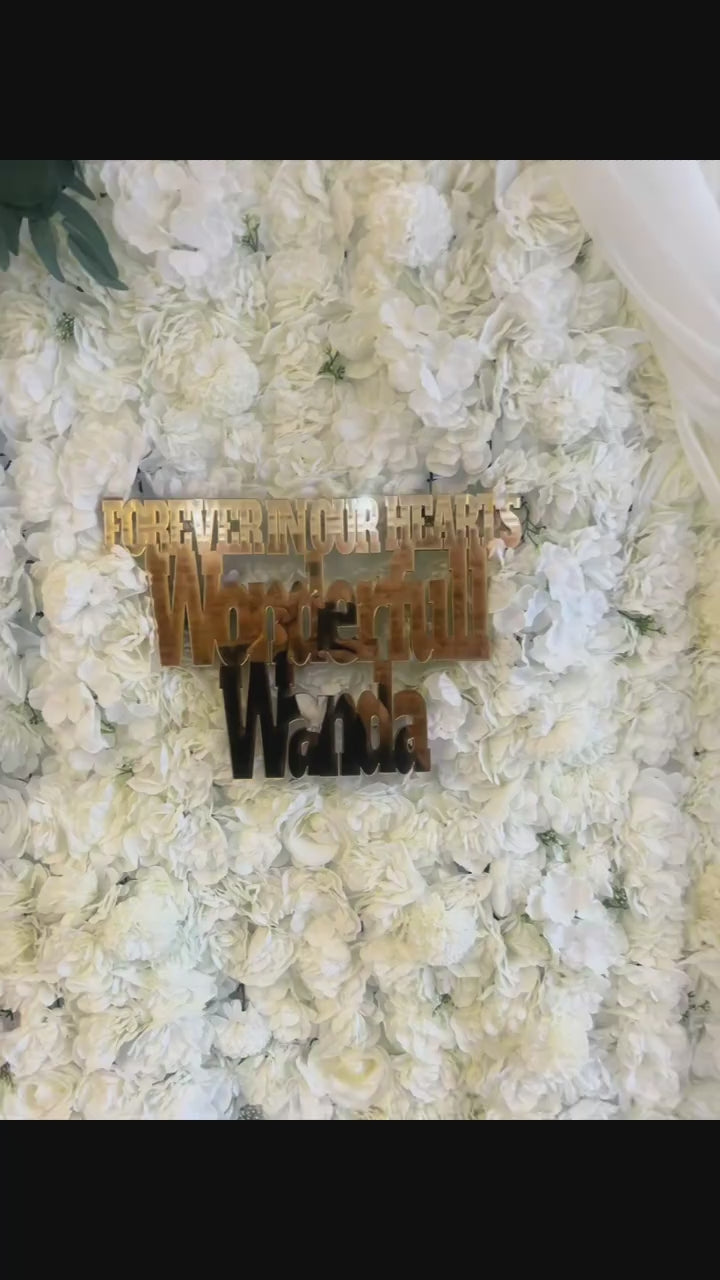 Acrylic Backdrop Name Signs