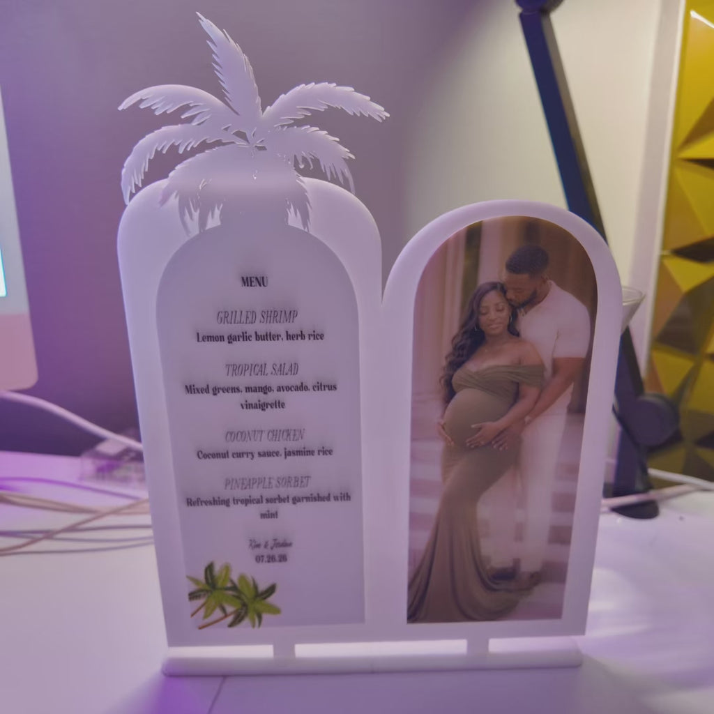 Personalized Maternity Menu Sign