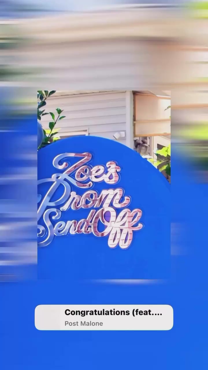 Acrylic Backdrop Name Signs